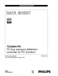 Datasheet TDA4841PS manufacturer Philips