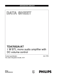 Datasheet TDA7052A/N2 manufacturer Philips