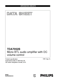Datasheet TDA7052BT/N1 manufacturer Philips