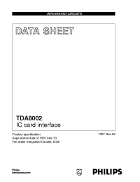 Datasheet TDA8002BT manufacturer Philips