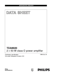Datasheet TDA8920 manufacturer Philips