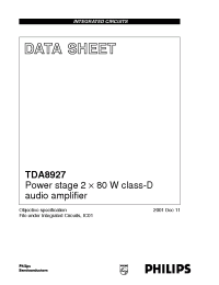 Datasheet TDA8927 manufacturer Philips