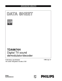 Datasheet TDA9874H manufacturer Philips