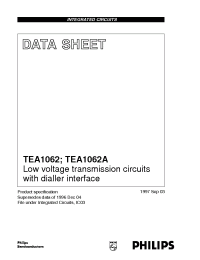 Datasheet TEA1062A/C3 manufacturer Philips
