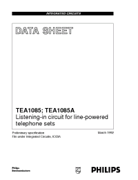 Datasheet TEA1085AT manufacturer Philips
