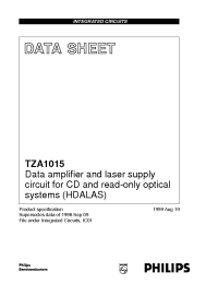 Datasheet TZA1015T manufacturer Philips