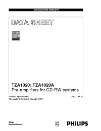 Datasheet TZA1020HP manufacturer Philips
