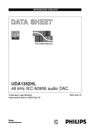 Datasheet UDA1352HL manufacturer Philips