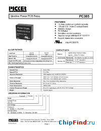 Datasheet PC385 manufacturer Picker