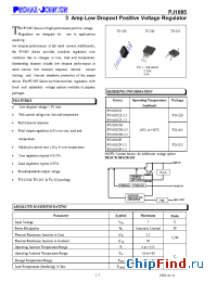 Datasheet PJ1085CZ-2.5 manufacturer Promax-Johnton