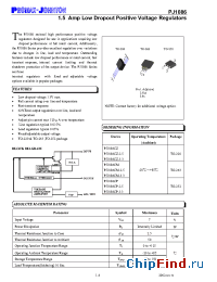 Datasheet PJ1086CZ-2.5 manufacturer Promax-Johnton