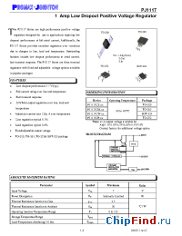 Datasheet PJ1117CP-2.5 manufacturer Promax-Johnton