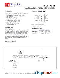 Datasheet P502-05SC manufacturer PhaseLink