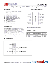 Datasheet P502-26SC manufacturer PhaseLink