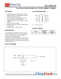Datasheet P502-52HSC manufacturer PhaseLink