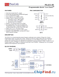 Datasheet PL611-01-XXXTI-R manufacturer PhaseLink