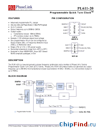Datasheet PL611-20XXXWC-R manufacturer PhaseLink