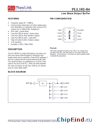 Datasheet PLL102-04SC-R manufacturer PhaseLink