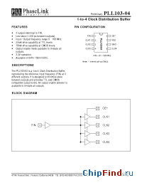 Datasheet PLL103-04SC manufacturer PhaseLink