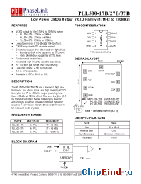 Datasheet PLL500-X7BSCL-R manufacturer PhaseLink