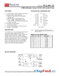 Datasheet PLL501-22XC manufacturer PhaseLink
