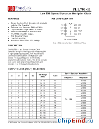Datasheet PLL701-11SCL-R manufacturer PhaseLink