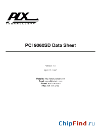 Datasheet PCI9060SD manufacturer PLX