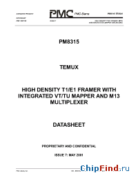 Datasheet PM8315 manufacturer PMC-Sierra