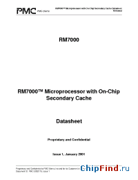 Datasheet RM7000-250S manufacturer PMC-Sierra