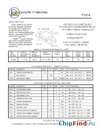 Datasheet F1014 manufacturer Polyfet