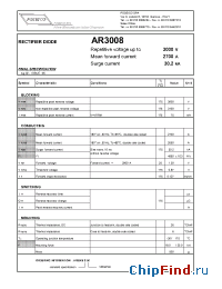 Datasheet AR3008 manufacturer Power Semiconductors