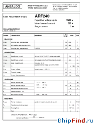 Datasheet ARF240S25 manufacturer Power Semiconductors
