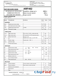 Datasheet ARF462 manufacturer Power Semiconductors