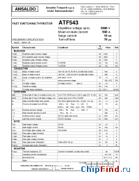 Datasheet ATF543 manufacturer Power Semiconductors