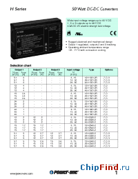 Datasheet 12H1501-2R manufacturer Power-One