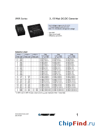 Datasheet 12IMR15-03-2 manufacturer Power-One