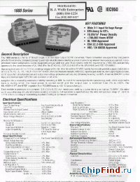 Datasheet 1605/12T24 manufacturer Power-One