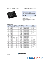 Datasheet 20IMX15-05-9R manufacturer Power-One