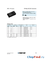 Datasheet 48IML10-0503-3 manufacturer Power-One