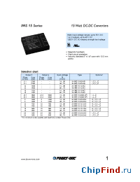 Datasheet 48IMS15-0503-9R manufacturer Power-One