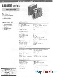 Datasheet 6003S24HDI manufacturer Power-One