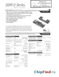 Datasheet DDR12-25D08-A manufacturer Power-One