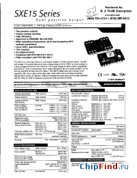 Datasheet SXE15-48D05-3V3 manufacturer Power-One