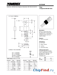 Datasheet BCR3AM-12 manufacturer Powerex