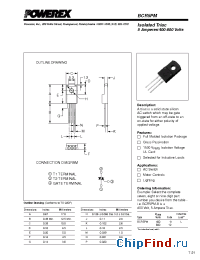 Datasheet BCR5PM-12 manufacturer Powerex