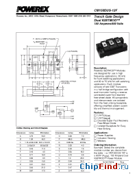 Datasheet CM150DUS-12F manufacturer Powerex