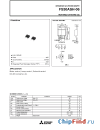 Datasheet FS30ASH-06 manufacturer Powerex