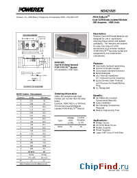Datasheet ND421825 manufacturer Powerex