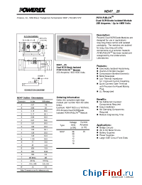 Datasheet ND470625 manufacturer Powerex