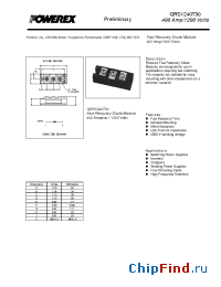 Datasheet QRS1240T30 manufacturer Powerex